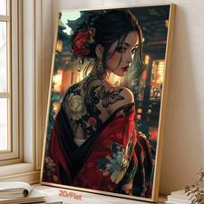Leinwanddruck Geisha Japan