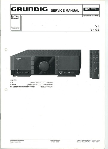 Grundig service manual - service, v