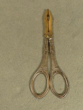 alte Zange Vorlegezange 13,5 cm versilbert / vergoldet