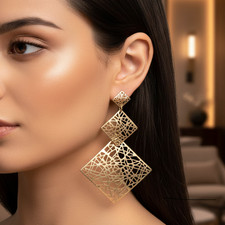 Lange gemustert Ohrringe