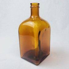 Antike Likör Schnaps Alkohol Glasflasche Glas Braun 0,7 L Anfang 20. Jh.