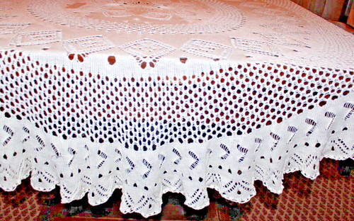 Tischdecke gestrickt 60m - tischdecke, 1,60m