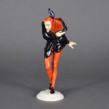 Hutschenreuther Tutter Mephisto Teufel Dämon Art Deco Porzellanfigur porcelain