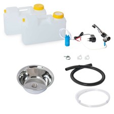 230V Miniküche Campingküche Küchenblock Bausatz Rundspüle 24 cm London Neu VW T5