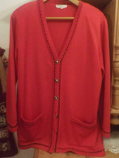 Strickjacke Damen 46 rot