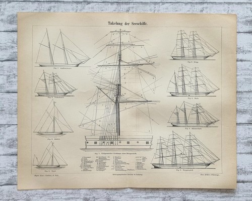 Takelung seeschiff kutter - kutter, yawl
