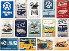Blechschild gewölbt - vw,