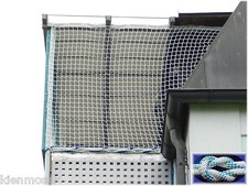 Schutznetz, Ballfangnetz, Kinderschutznetz 2 METER Bahnbreite WEISS, 3mm STARK