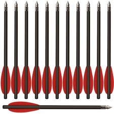 12/24 Carbon Armbrust Bolzen Pfeile 6.3'' Jagdpfeile für Pistolenarmbrust Jagd