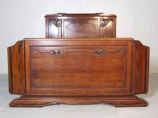 KM 447 Jugendstil Bett Eiche massiv Floral Schnitzereien Frankreich um 1930