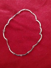 Damen Collier , 925 Silber gebraucht, gehämmert