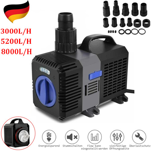 3000 8000l teichpumpe super - 3000-8000l/h,