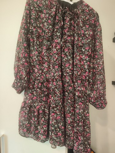 Zara blusenkleid schwarz pink - zara,
