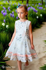 Sommerkleid  Kleid + Bolero Festkleid Einschulungskleid Gr 128-134 NEU Baumwolle