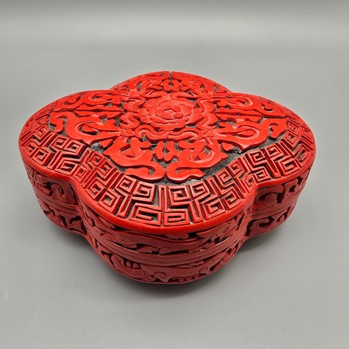 Chinesische zinnober lackdose - chinesische,