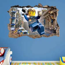 s33  Wandtattoo 120 cm Polizei