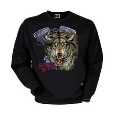 Wolf Biker Sweatshirt Rocker Wolfs- & Motormotiv Motorrad Club *4041 bl