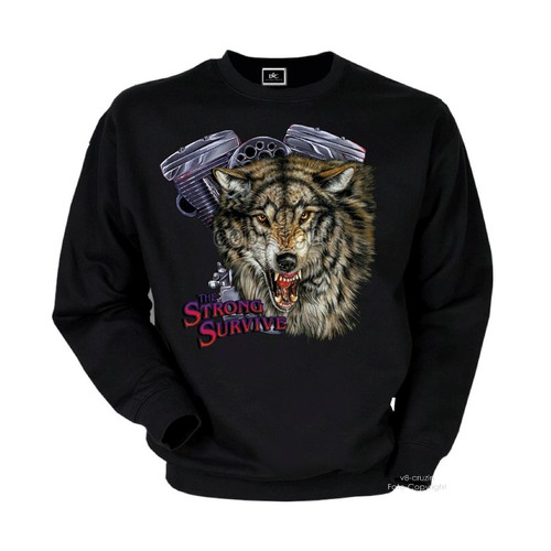 Wolf biker sweatshirt - biker,