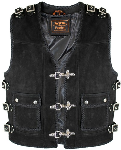 Schnallen biker lederweste - biker,