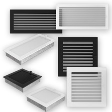 Warmluftgitter weiß schwarz