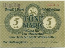 5  Mk   Wolfenbüttel ,  *  Stp.
