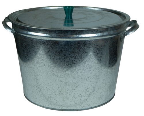 Zinkeimer silbergrau 25l - silbergrau,