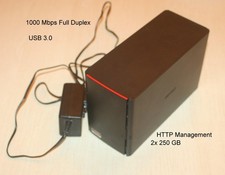 Buffalo LS520DE LinkStation NAS Speicher Netzwerk 500GB Network Attached Storage