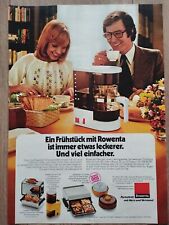 ORIG WERBUNG REKLAME  1973  ROWENTA Kaffeemaschine Toastautomat