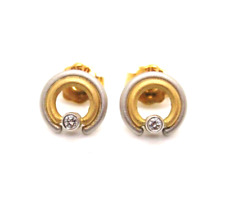 TOP DESIGNER Bicolor Brillant Ohrringe 750er Gold 18 Karat Platin Luxury elegant