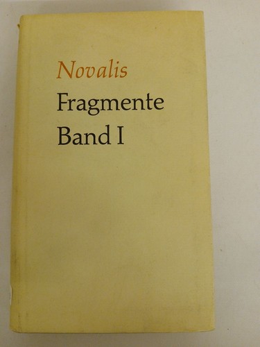 Novalis erster band fragmente - novalis,