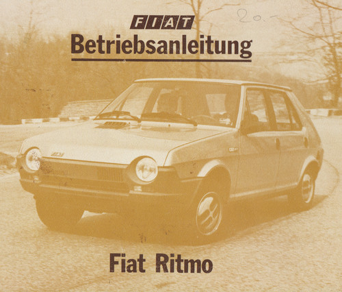 Fiat ritmo betriebsanleitung - fiat,