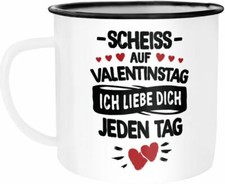 Emaille becher scheiss auf - scheiss,
