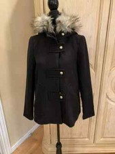 New ZARA Black Woman Coat With