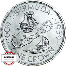BERMUDA  KM13  1 One Crown Schaluppe und Regatta-Dinghy von 1959 in STG-  1519