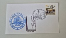 Postkarte mit schiffsstempel - postkarte,