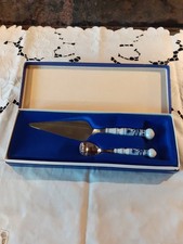 Tortenheber und  Zuckerlöffel Zwieblmuster DDR