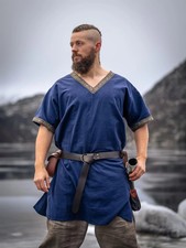 Wikinger Tunika kurzarm Blau