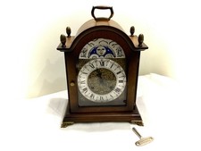 Vintage Kaminuhr Franz Hermle 130-020 Mantle Clock Moon Phase Sammlerstück Top!