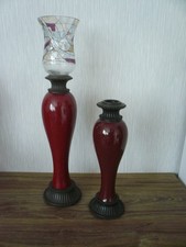 Partylite 2 Kerzenhalter Kerzenständer Marokko für Stab-/Tafelkerzen Tulpenglas