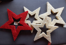 4 große Sisalsterne 40 + 45cm zum Aufhängen