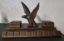 Holz Schreibtischgarnitur mit