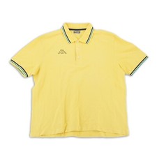 Kappa Poloshirt Gr. XXL Herren Kurzarm Gelb Oberteil Shirt Kentkragen Freizeit