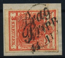 ÖSTERREICH 1850 3kr, HP, Type