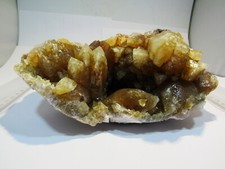 S115 GS top Honig Calcit xx  in Amethyst Druse Juchem Idar Oberstein 18cm 1,7Kg