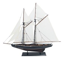 Deko-Modell eines Segler / Segel-Yacht Bluenose ca. 71 x 74 cm Holz & Stoffsegel