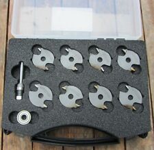 HM/HW-Scheibenutfräser-Satz10 teilig mit Aufn in Kunststoffbox Schaft 8 mm GUHDO