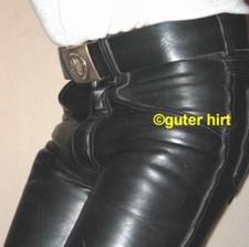 schwarze Lederjeans, 1a Lederhose Original Erdmann für Harley D. oder einfach so