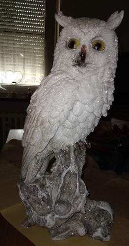 Dekorative schneeeulen figur - dekorative, schneeeulen-figur