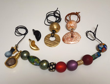 Modeschmuck Konvolut große Perlen für Lederbänder