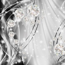 Tapete SILBER DIAMANTEN